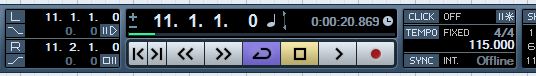 Cubase サイクル再生